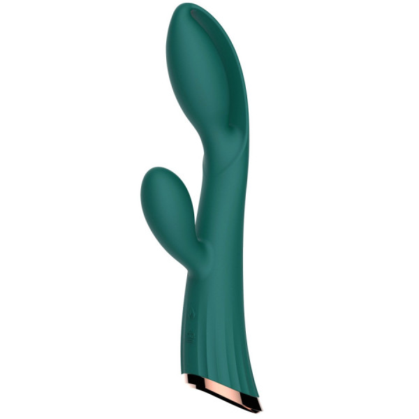 Vibromasseur vert avec stimulateur de clitoris LRIS USB 